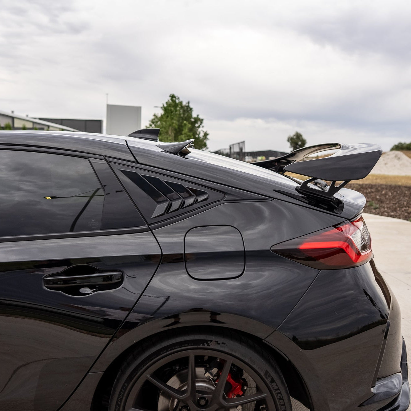 Honda Civic 11th Gen Hatch TAKETWO Rear Window Louvers