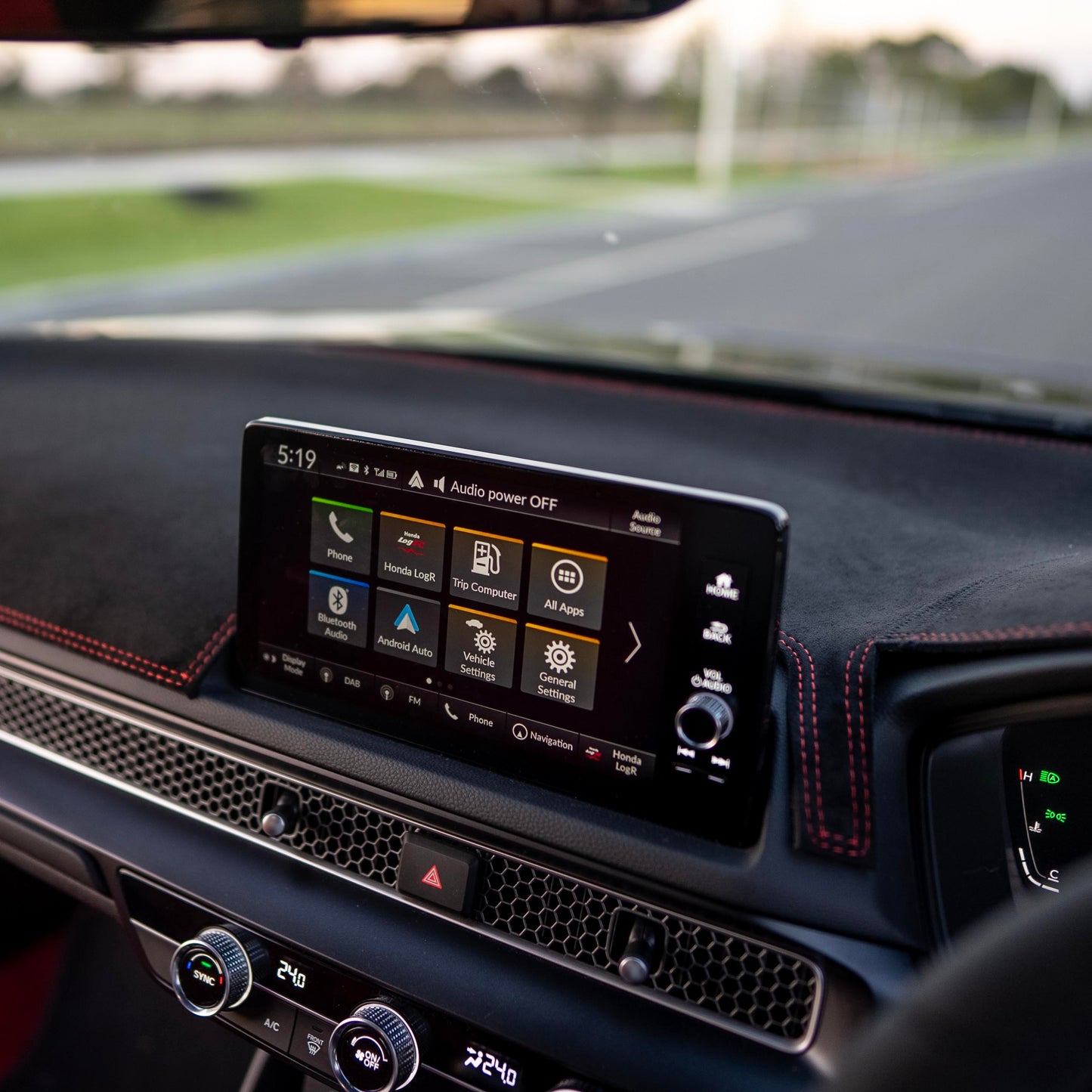Honda Civic 11th Gen TAKETWO Suede Dash Mat