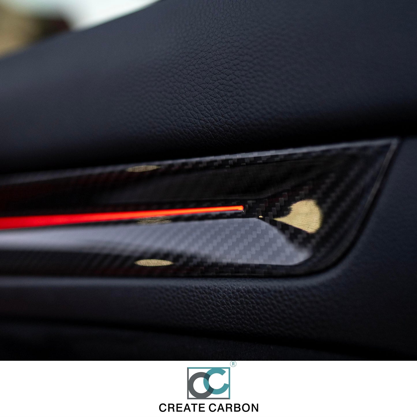 Honda Civic 11th Gen Carbon Interior Door Panel Trim