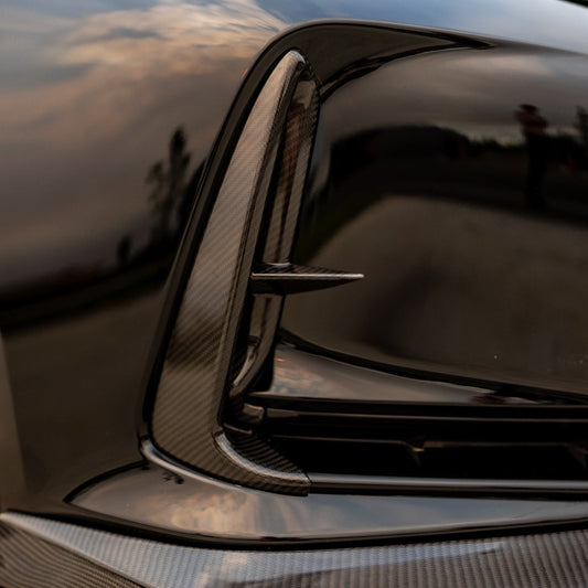 carbon fiber front duct cover fl5