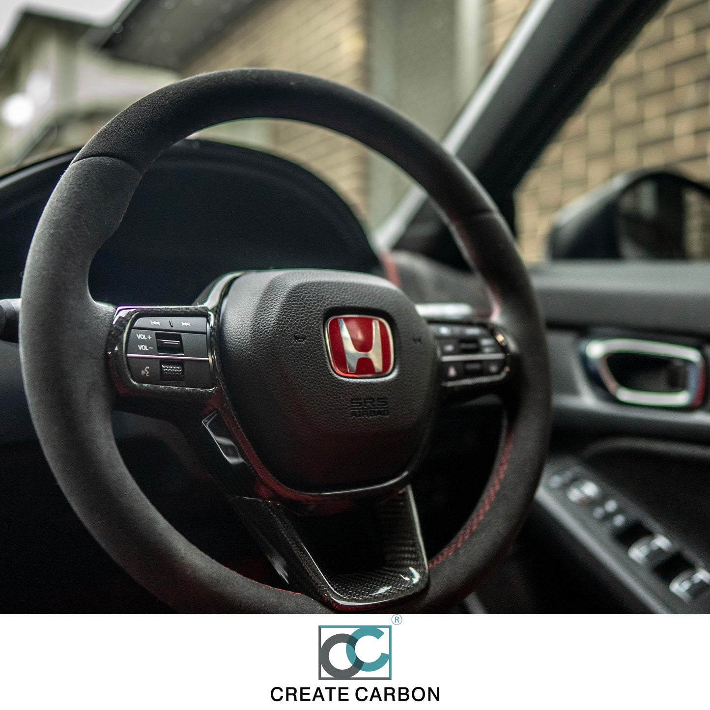 Honda Civic 11th Gen Carbon Steering Wheel Trim